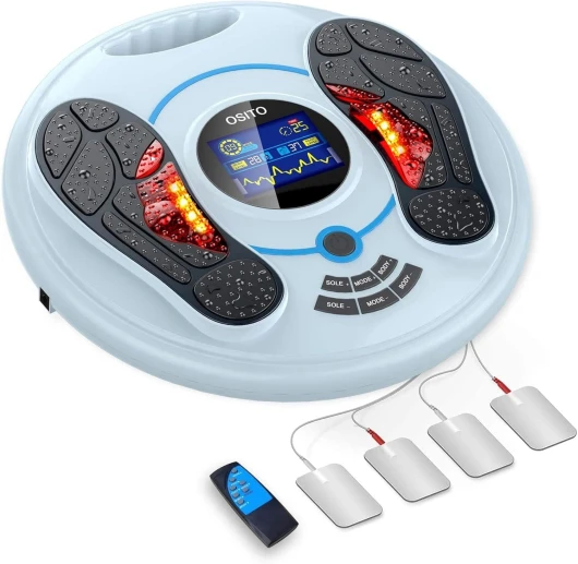 Stimulateur Circulatoire pour Jambes OSITO - Appareil Massage Circulation Sanguine, 25 Modes, 99 Niveaux d'Intensité, Soulagement Douleurs et Relaxation